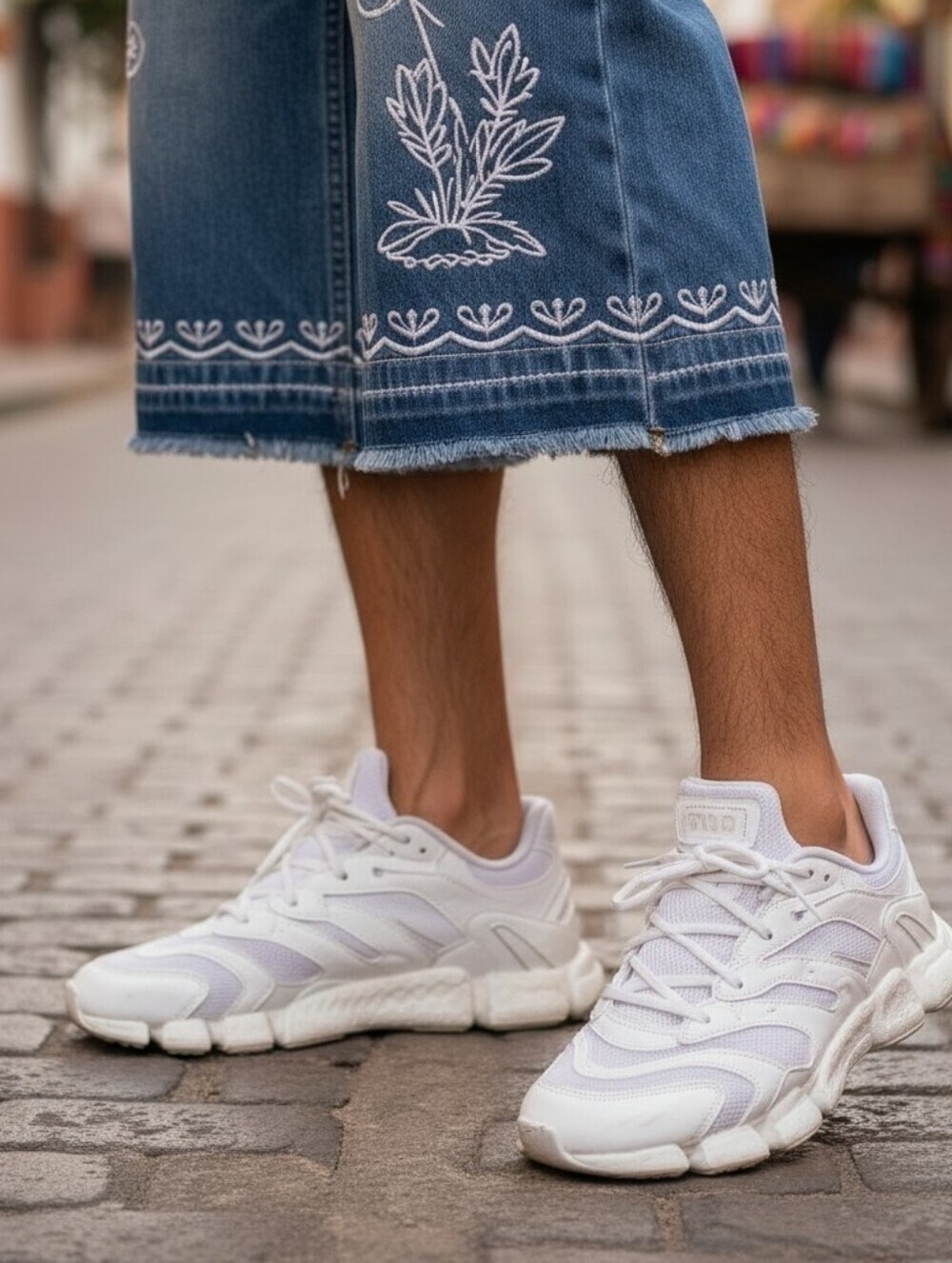 adidas White Athletic Sneakers for Men